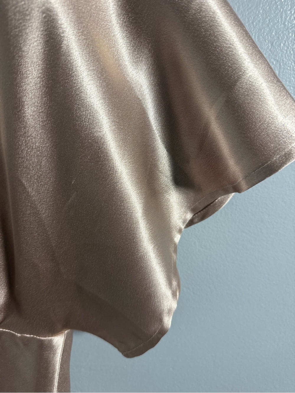 Birdy Grey Satin V-Neck Bridal Gown in Champagne Taupe - Picture 7 of 8